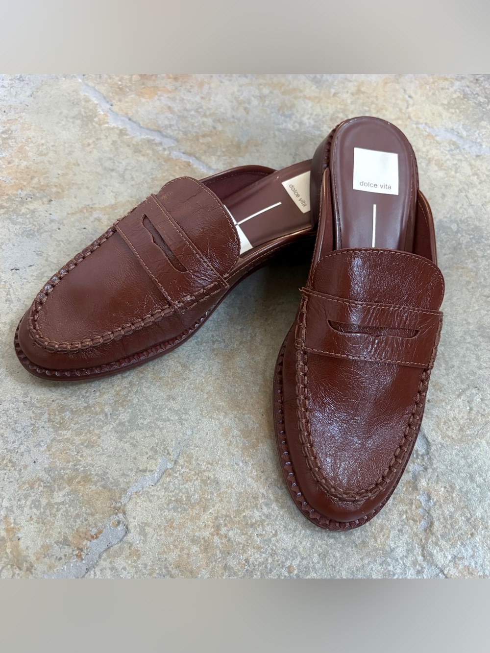 Dolce Vita Women’s Brown Leather Mule, Sz 7.5, like new